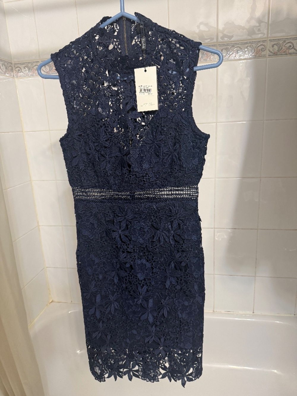 Blue Bardot brand cocktail lace dress